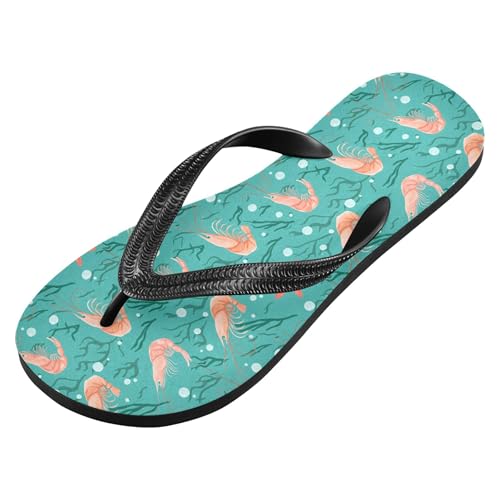 Burbuja Shrimps Flip Flops for Women Men, Soft Thong Sandals Rubber Slippers for Pool Beach Essentials2