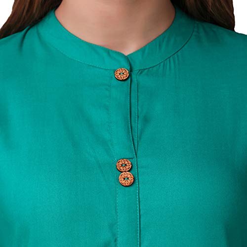 Image of NEW4U Women's Solid Rayon Straight Kurta