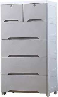 Storage Bins Clothing Storage Box Plastic Multi-Layer 5 Layers(Light Gray,7 layers)