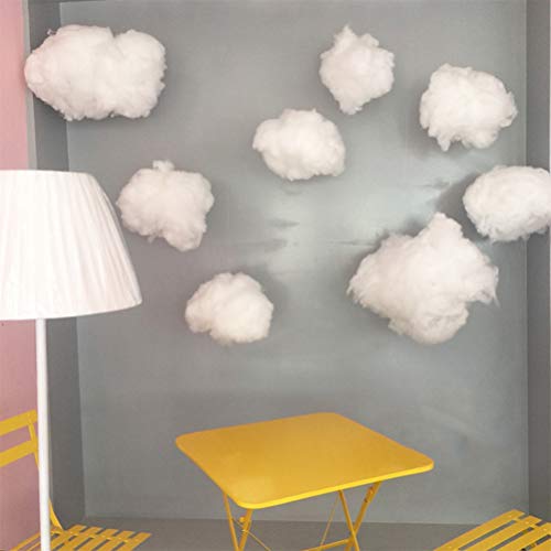 Nuobesty 2Pcs Artificial Cloud Props Imitation 3D Cloud Ornament Diy Cotton Cloud Pendant Hanging Ornament For Kids Room Wedding Xmas Art Show Decor 25 * 20Cm #TOP1