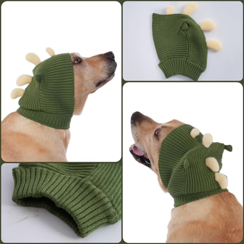 Chapeau de dinosaure pour chien LovinPet ajustable anti froid