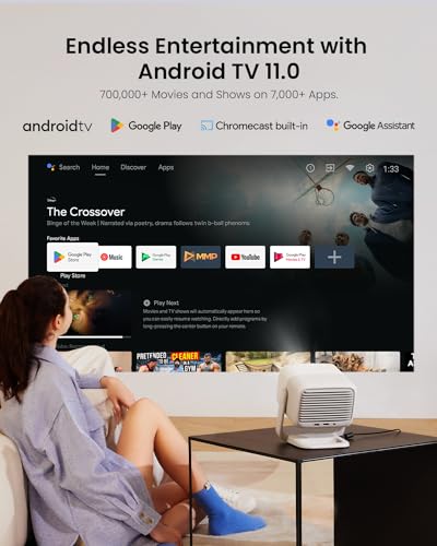 JMGO N1 beamer, 1080p FHD-projector, 800 CVIA lumen mini-beamer outdoor, 350 inch Triple Laser 3D-beamer thuisbioscoop, automatische cardanische beeldcorrectie, 2 x 5 W Dynaudio luidsprekers, Android - Image 8