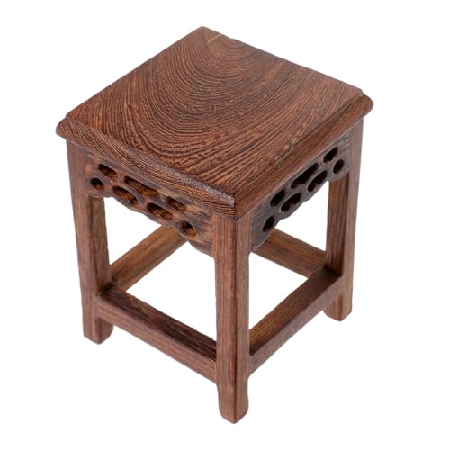 lurrose 木製室内プラントスタンド 花瓶底座 木製ディスプレイ台 軽量で滑り止め付き インテリア飾り台 室内植物置き場に