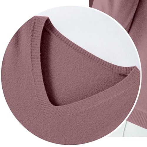 OIOLOYJM Fall Cashmere Sweaters for Women 2025 V Neck Long Sleeve Tops Lightweight Knitted Pullovers Merino Wool Sweater