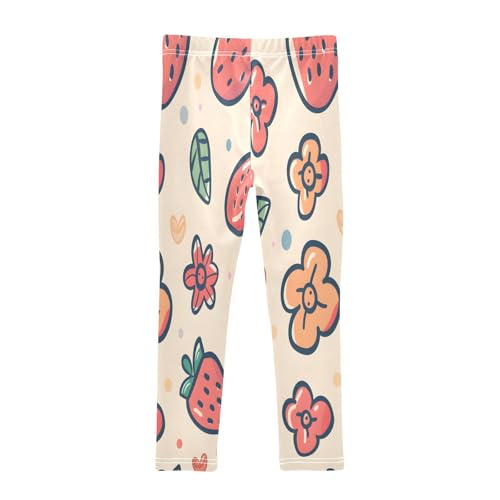 Bolaz Toddler Girls Leggings Printed Yoga Pants Leggings Strawberry Flower for Kids2
