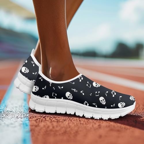 Women's Loafers Slip On Slip Shoe Casual Walking Shoes Non Slip Work Shoes Mesh Athletic Sneakers White Sole3