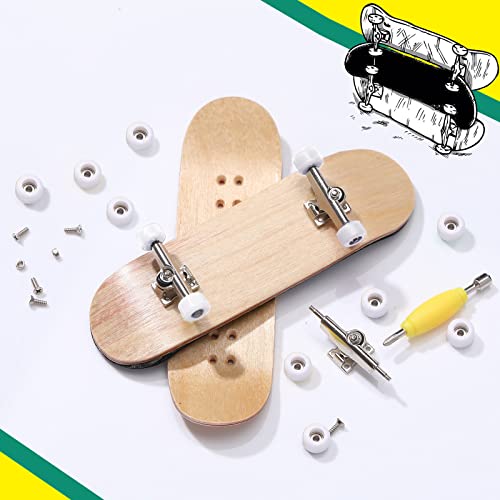 Zhehao 8 Pcs Fingerboard Wheels Trucks Set CNC with Tool 34 mm Deck, White - image 6