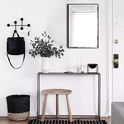 Calenzana 22x30 Wall Mirror with Black Frame, Explosion-Proof Beveled Hanging Mirrors for Bathroom Living Room Bedroom Makeup Vanity - Thumbnail 5