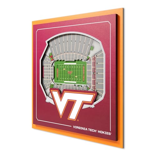 Image of YouTheFan Officially-licensed NCAA Stadium Series 3D Wall Art - multi-layer team stadium replica, detailed sports fan gift, indoor decor