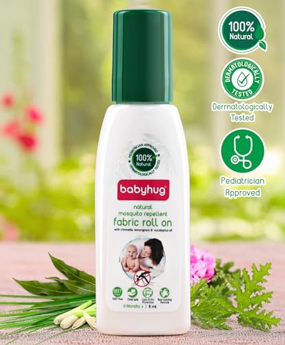 Image of Babyhug Natural Mosquito Repellent Fabric Roll On Pack of 2 (2 x 8ml) - 0 Months+