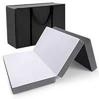 Autsel Foldable Folding Mattress, Tri-fold Memory Foam Mattress with Washable Cover, Fit for Travel, Camping, Floor, Guest Bed (75x190x10cm)