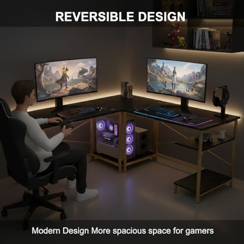 Image of RIZIK Store Folding Study Table | 36 inchx24 inch Computer Desk with Laminated Top & Metal Frame | Home Office, Bedroom, Study & Kids Room Warranty Protected (Marble Black & Gold)