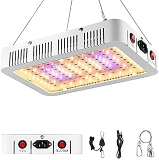 Aidyu 1000W LED Grow Light, Full Spectrum Growing Lamps for Indoor Hydroponic Greenhouse Plants with Veg and Bloom Switch, Daisy Chain Function, UV & IR, Adjustable Rope Hanger