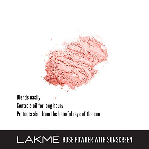 Image of LAKME Rose Face Powder, Warm Pink, 40G And Invisible Finish For Oily Skin Spf 8 Natural Light Coverage Foundation, Shade 05, 25Ml, 1 Count