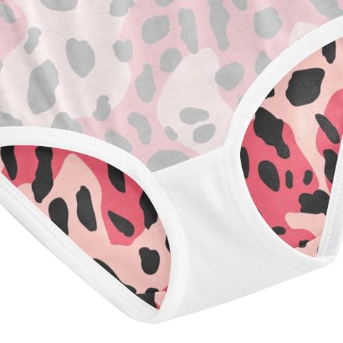 ZZKKO Red Black Spotted Print Girls Underwear Toddler Panties for Girls Comfort Brief Size 2T-8Y4