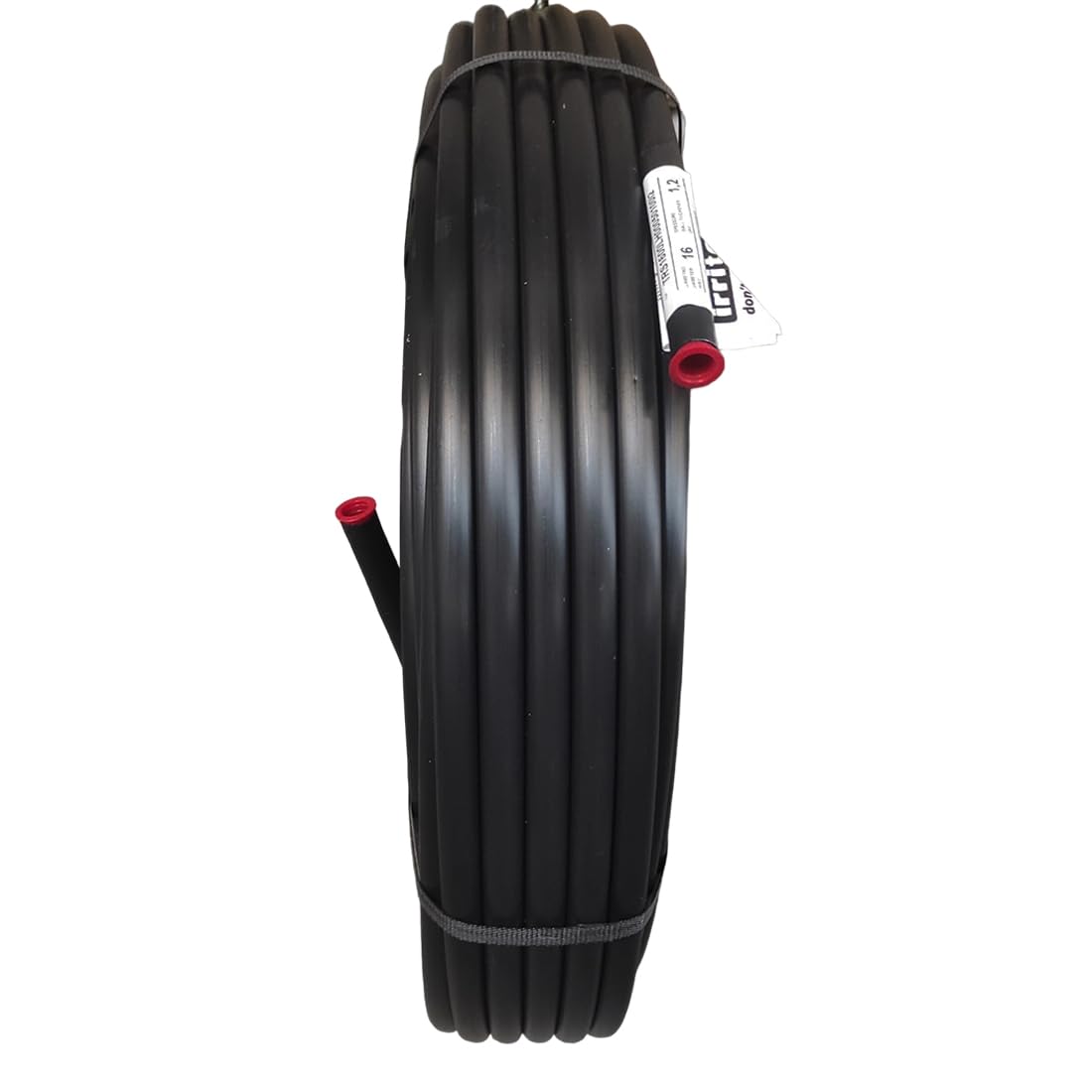 Tubería riego rigida de polietileno Ø 16 mm. Manguera de riego por goteo. Tubo de goteo de polietileno de 100 Metros y 16 milímetros sin goteros, color negro