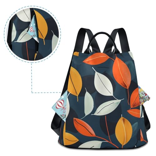 KLL Leaves Fashion backpack for travel multipurpose backpack for women with for Daily College Shopping with Pom-pom keychain4