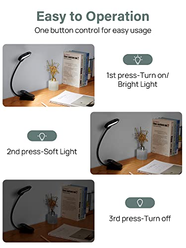 image for Kootek Music Stand Light, Eye Caring Clip-on Piano Lamp, 360° Flexibl