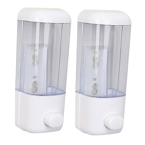 VICASKY 2Pcs Wall Mounted Manual Soap Dispenser Hanging Container for Liquid Soap and Hand for Kitchen and Bathroom Use Easy to Install for Home Office and Hospitality