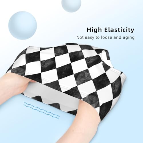 Watercolor Black And White Argyle Girls' Underwear Soft Cotton Little Girls Panties Comfort Briefs4