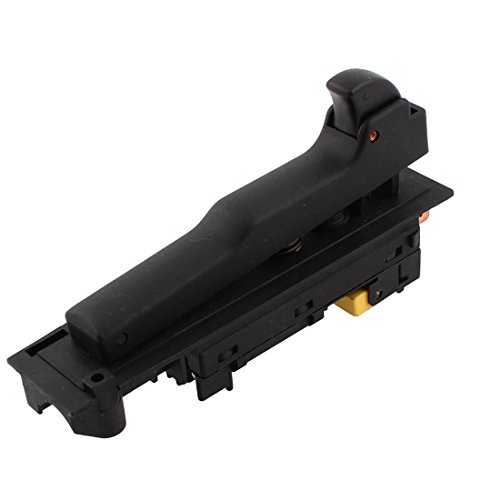 Aexit AC 250V Wall Switches 12A DPST 2NO Locking Electric Powel Tool Trigger Light Switches Switch Black