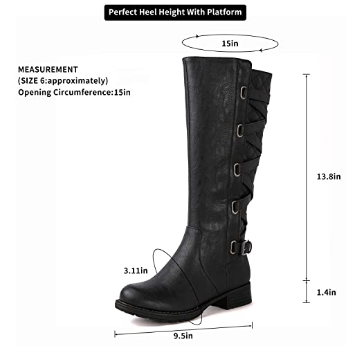 GLOBALWIN Women's Black Boots For Women Knee High Fashion Boots For Fall Winter Size 8.5M - image 8
