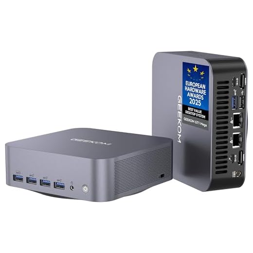 GEEKOM GT1 Mega AI Mini PC, with Intel 14th Gen Core Ultra 9 185H | 32GB DDR5 1TB NVMe SSD | Intel Arc Graphics | Dual 2.5G LAN & WiFi 7 | 8K Quad Display | Windows 11 Pro | 3-Year Warranty | SD Solt