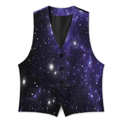 Galaxy In The Sky Formal Suit Vest for Men Waistcoat Printing Business Casual Dress for Tuxedo2