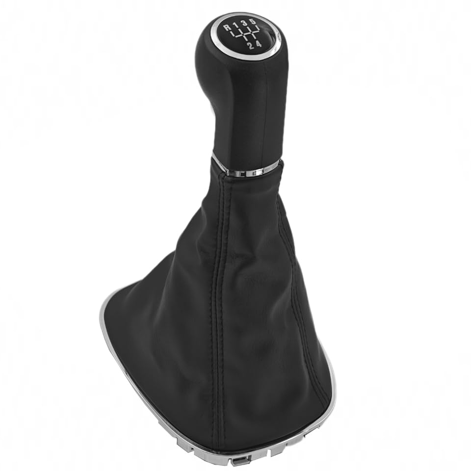 Pomello del cambio manuale con copertura antipolvere in pelle per 5 6 marce, adatto per Opel/Vauxhall Corsa D 2006, 2007, 2008, 2009, 2010, 2011, 2012, 2013, 2014 (set di 5 marce)