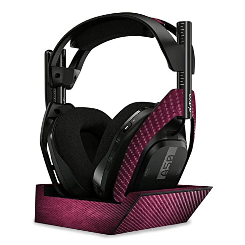 Image of MightySkins Carbon Fiber Skin Compatible with Astro A50 Wireless Headphones + Base Station (Gen 4) - Pink Gravel | Protective, Durable Textured Carbon Fiber Finish | Easy to Apply | Made in The USA