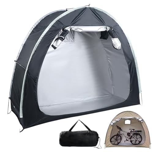 自転車 テント サイクルハウス 1-2/3-4台用 防水オックスフォード生地 防風性、防水性、紫外線防止、耐摩耗性、耐久性 組み立てが簡単 (200*80*165cm,ブラック)