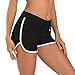 Produktbild HDE - Kurze Dolphin-Training-Shorts für Damen, Retro-Fashion, Laufen , HDE-47120, Schwarz, HDE-47120 S