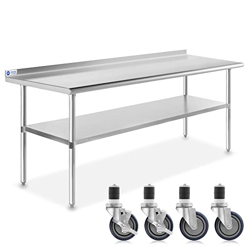 GRIDMANN Stainless Steel Table w/Wheels