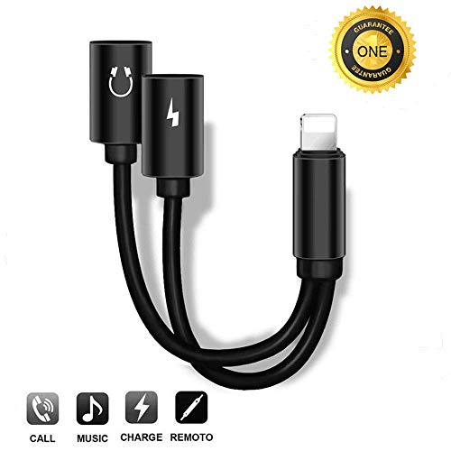 MoonshineStillPro Headphones Lightning Adapter Jack Adapter Compatible with iPhone 11 11Pro/X/XR/XS/XSmax/8/7 Earphone Charger