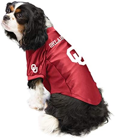 Littlearth NCAA Oklahoma Sooners Stretch Pet Jersey, Team Color, Small - 1