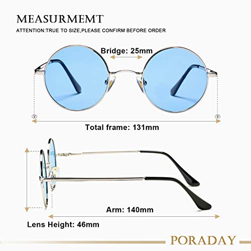 Classic Circle Glasses Retro Round Polarized Sunglasses Hippie Style Small Rounded Sun Shades