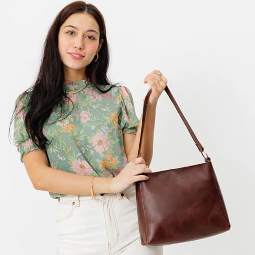 Image of Portland Leather Goods Triangle Shoulder Bag for Women - Handmade from the Finest Full-Grain Hides | Handmade