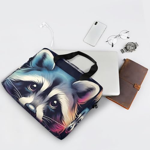 Maletín ALAZA para laptop con estampado de mapache, 13-15.6 pulg miniatura 7