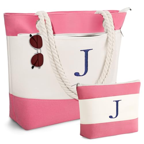 Image of YOOLIFE Beach Bags for Women - Travel Canvas Beach Tote, Pool Waterproof Bag, Travel Essentials, Gifts for Women Birthday