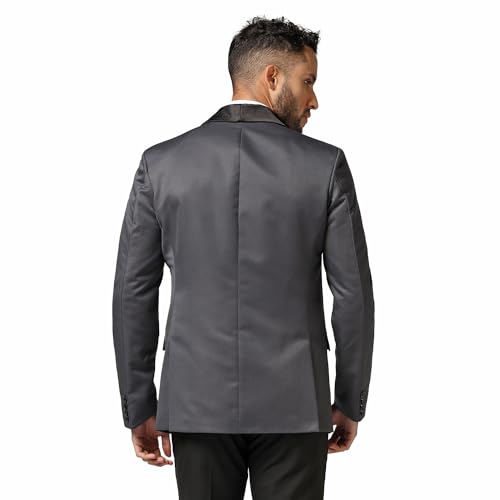 Image of TAHVO Men Blazer Lycra Fabric Slim Fit Single Breasted Blazer