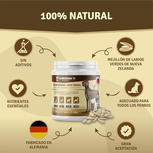 Veddelholzer Dog Joint Supplement Tablets – Hip & Joint Support with Glucosamine, Chondroitin, MSM & Turmeric – Mobility, Flexibility & Comfort Aid for Large & Small Breeds – Vet Recommended - Image 5