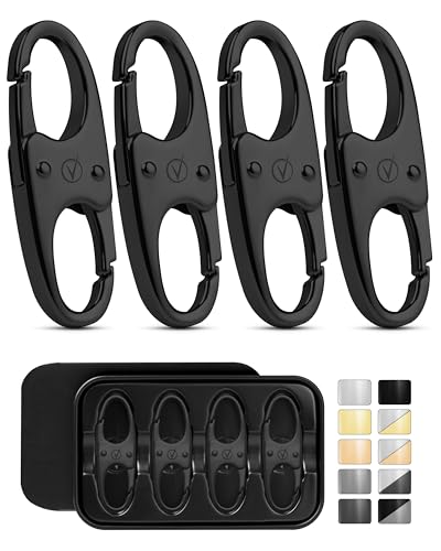 Vantamo Premium 4 Zipper Clips Anti Theft for Backpack Luggage & Purse Pull Replacement Zipper Locks Purse Clip for Travel