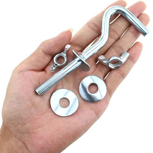 Bxian 3PCS Heavy Duty Outdoor Lounger Replacement Metal Hook Rocking Chair Swing Hardware Accessories Flower Basket Hanging Part Suitable for 1 1/4 to 2 Inch Hammock Stand - Thumbnail 3