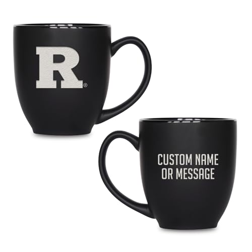 Image of Rico Industries NCAA Primary 15-Oz Personalized Matte Black Bistro Mug - for Hot or Cold Drinks