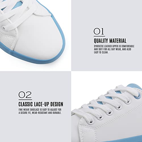 Image of JABASIC Women Lace Up Platform Sneakers Comfortable Casual Fashion Sneaker Walking Shoes