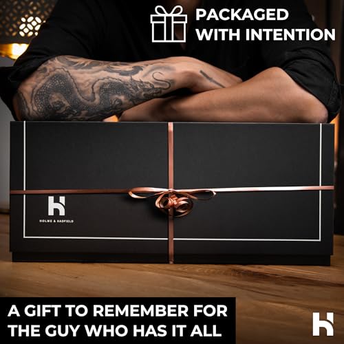 Image of Holme & Hadfield Premium 6-Slot Sunglasses Organizer - Beautiful 360 Views - Handcrafted Wooden Sunglasses Display Case for Multiple Glasses - Luxurious Birthday Gift
