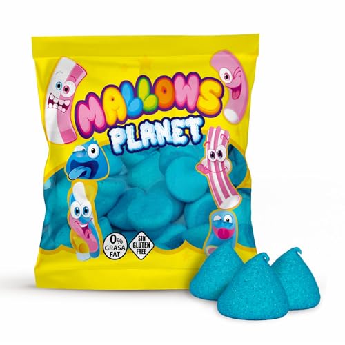 Nubes - Esponjas en Bolsa de 500 gramos - Color Azul - Sabor Fresa - Marshmallows - TopCandy