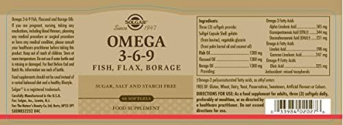 Solgar Omega 3-6-9 Softgels, Pack of 60, Blend of Premium Fish, Flax and Borage Oils, Specially formulated Ratio - Image 3