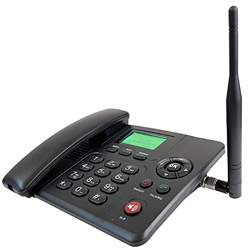 AllAboutAdapters 4G Voice LTE 3G WCDMA Desk Phone with Text Message Mail FM Tuner (TEL-SIM4068)