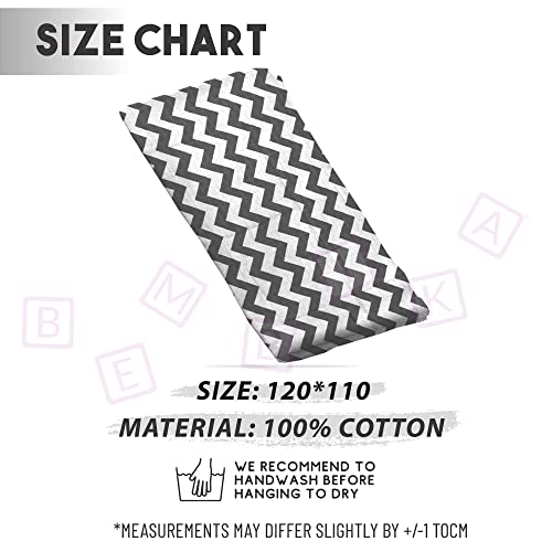 Image of BEMBIKA Bamboo Muslin Swaddle Wrap Baby 120X110 Cm Stroller Blanket Receiving Blanket for Newborn (Grey Stripes)